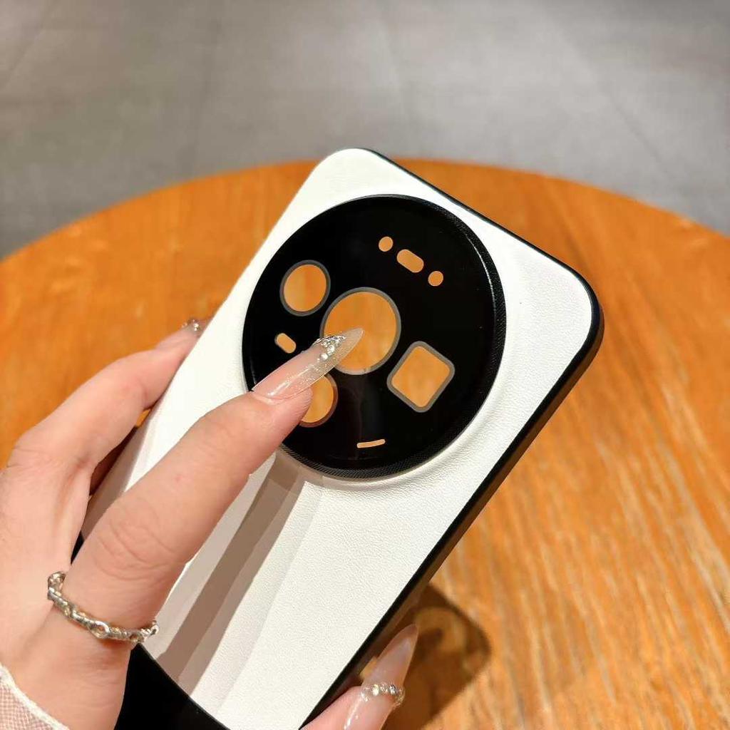 Applicable To Huawei Mate80ProMax Dual-pigment Leather Splicing Mobile Phone Case Mate60 All-inclusive Lens Film Protective Case