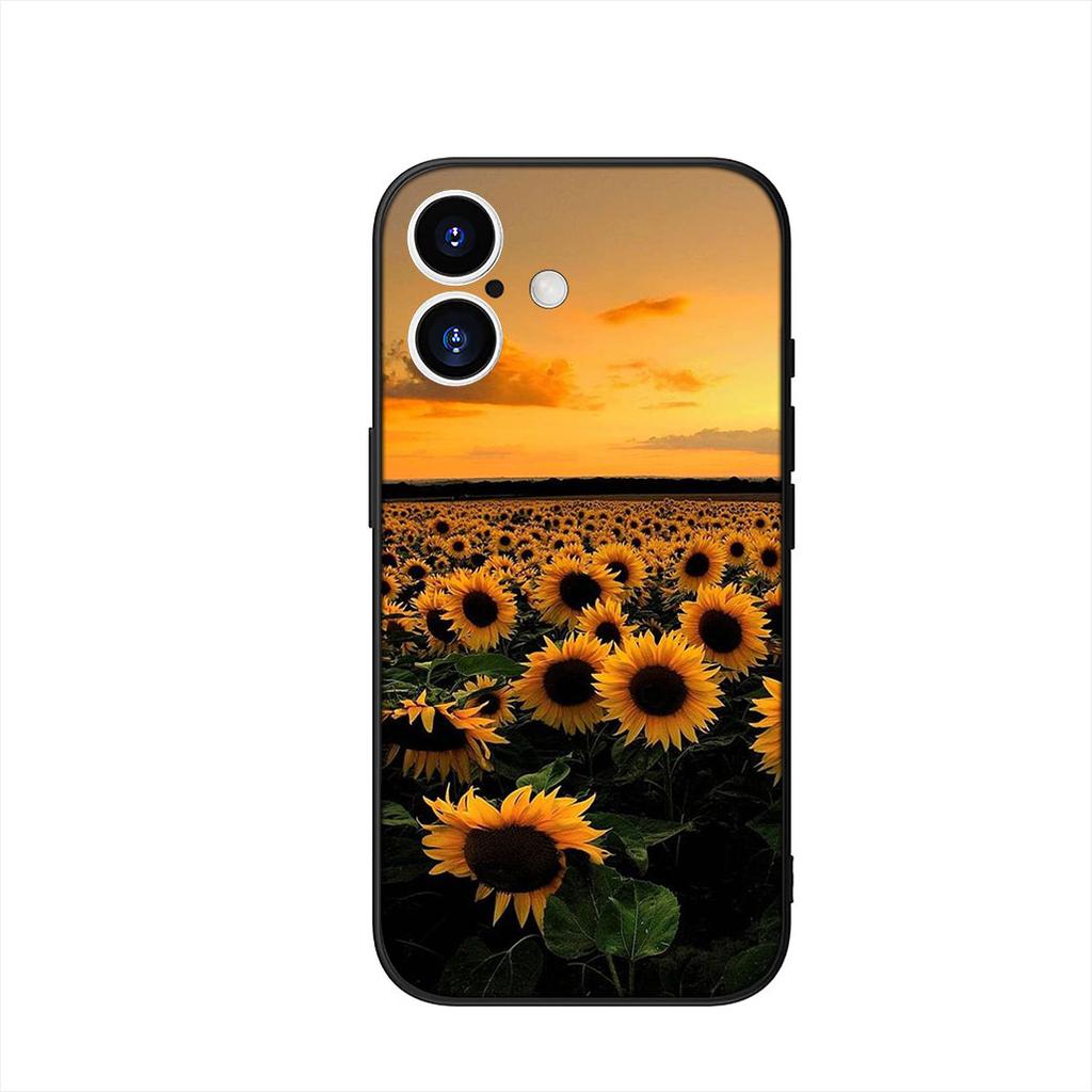 Sunflower Flower Painted Yellow Phone Case for Samsung Galaxy S25 S23 S22 S24 FE Ultra Plus A56 A05 A06 A15 A16 A57 S7 Edge