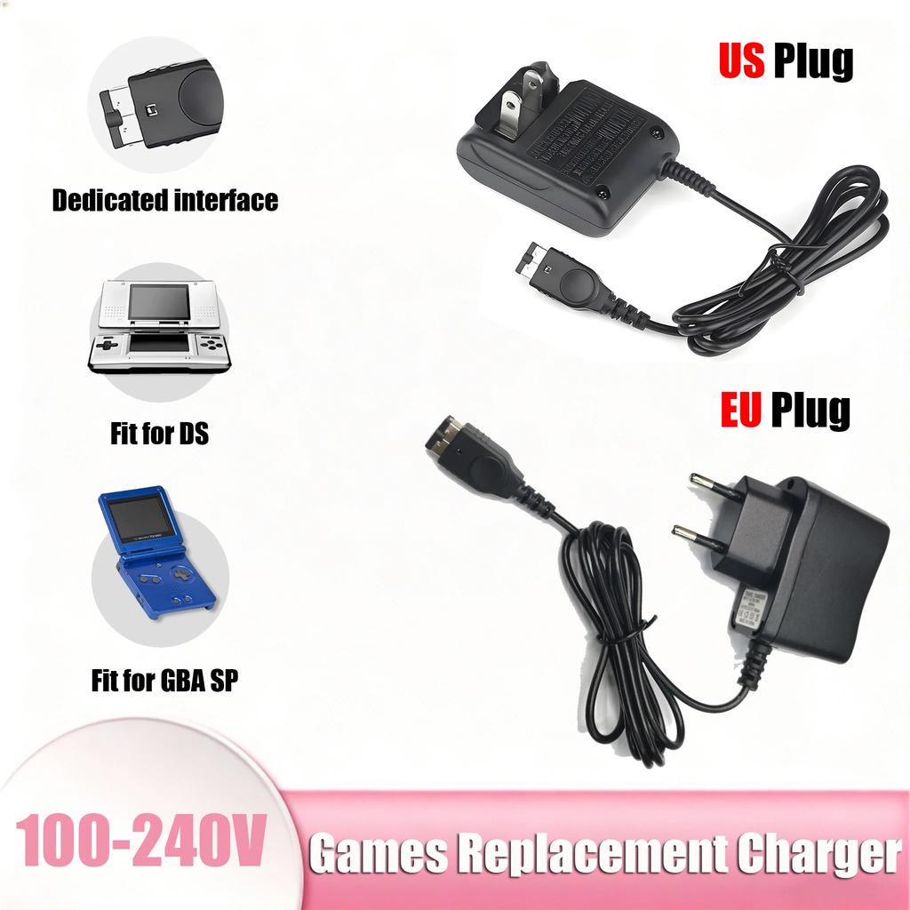 AC 100-240V Vintage Game Console Replacement Charger for Game Boy Advance SP & NDS Power Adapter Portable Travel Wall Charger