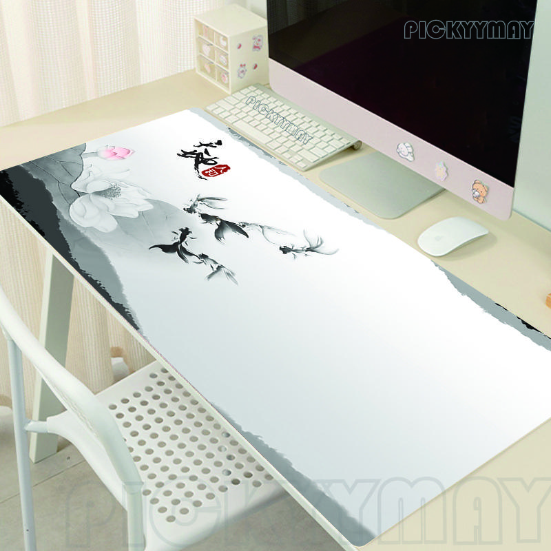 Chinese Retro Art Desk Mat Gamer Mousepads Mouse Pad Office Desk Pads Xmm Large Mousepad Flowers Mouse Mats For Computer