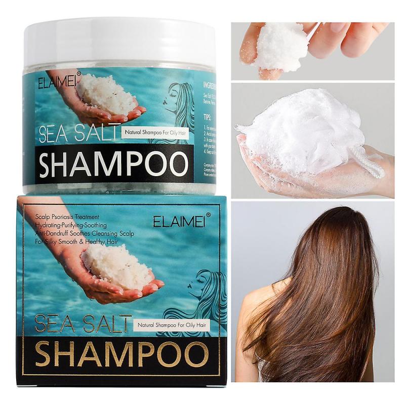 Natural Sea Salt Shampoo Hair Treatment Scrub Scalp Exfoliating Treatment
