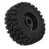 4PCS 1.2in RC Wheel Tires Rubber Brass Rim Superior Traction Enhanced Stability Black for Traxxas 1/18 RC Cars