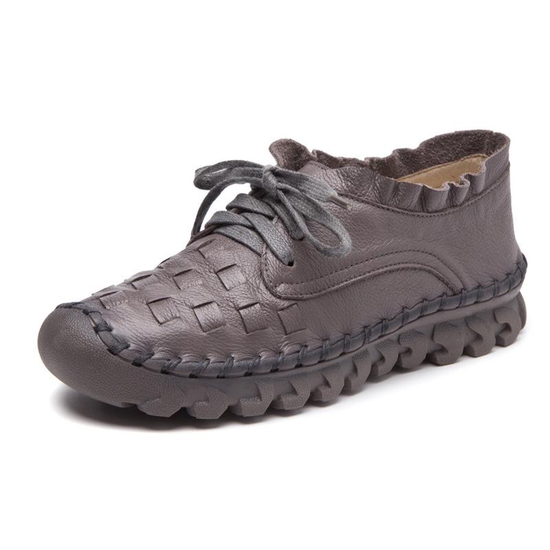 Leather Single Shoes Casual Flat Shoes Women's Shoes