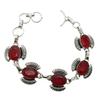 Ruby Gemstone Silver Plated Handmade Bracelet Jewelry BR 02