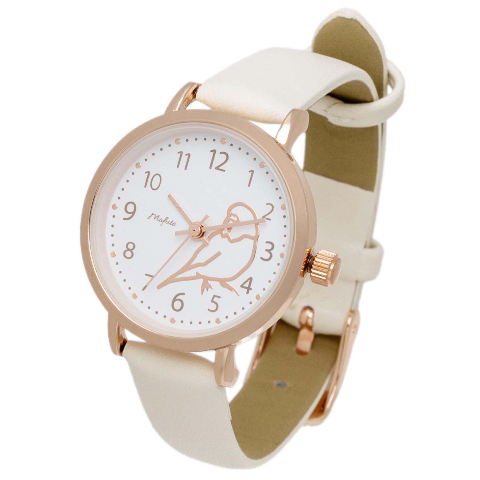 

Watch Analog Leather Strap Animal Motif Parakeet White Curle White [Fieldwork] Women s RJ001-1