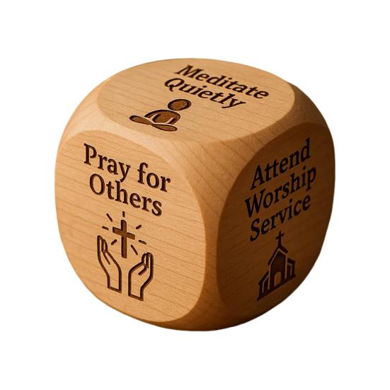 Wooden Quilting Decision Dice Office Stress-Relief Dice Funny Desk Work Dice Handmade Gag Gifts