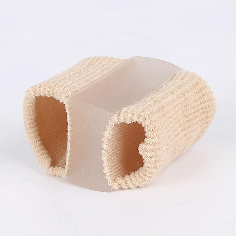 Toe Splitter Thumb Valgus Big Foot Overlapping Toe Splitter Male and Female Fiber Double Hole Sleeve Toe Orthopedic Insole L