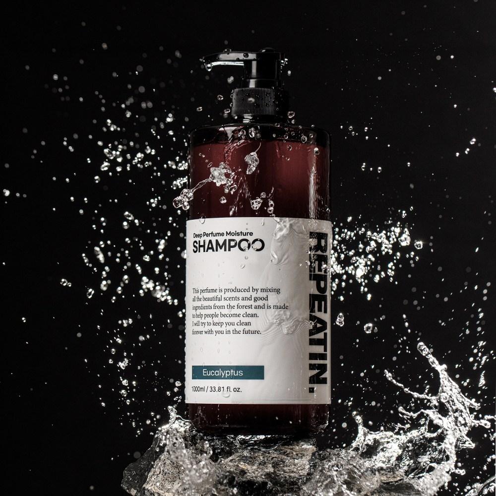 Repeatin Deep Perfume Moisture Protein Shampoo, 1L, 2 Ea.