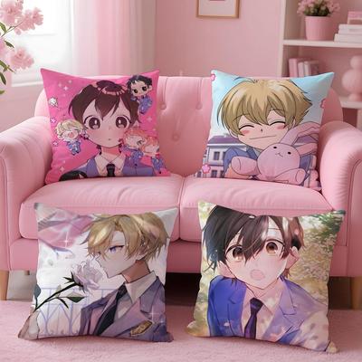 Anime O-Ouran High School Host ClubS Cushion Cover Comfortable Reversible Pillow Cover Ideal for Car Sofa Bedroom & Beyond