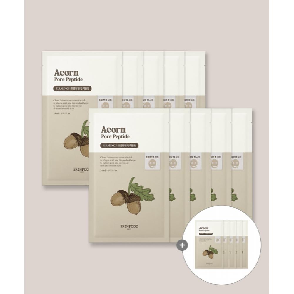 Skinfood Acorn Pore Peptide Mask 10+5 Sheets NONE