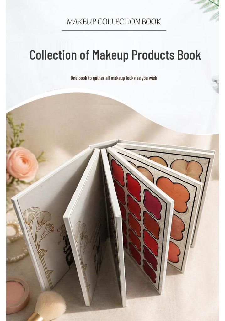 Egyptian-Style Multi-Color Makeup Palette: Eyeshadow, Blush, Highlighter, Eyebrow Powder