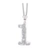 Bling Car Rear View Mirror Accessories Rhinestone Numbers Hanging Ornament 0-10 Automotive Interior Pendant for Women