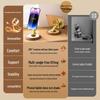 Tycoon Gold Rotating Metal Phone & Tablet Stand with Wooden Base