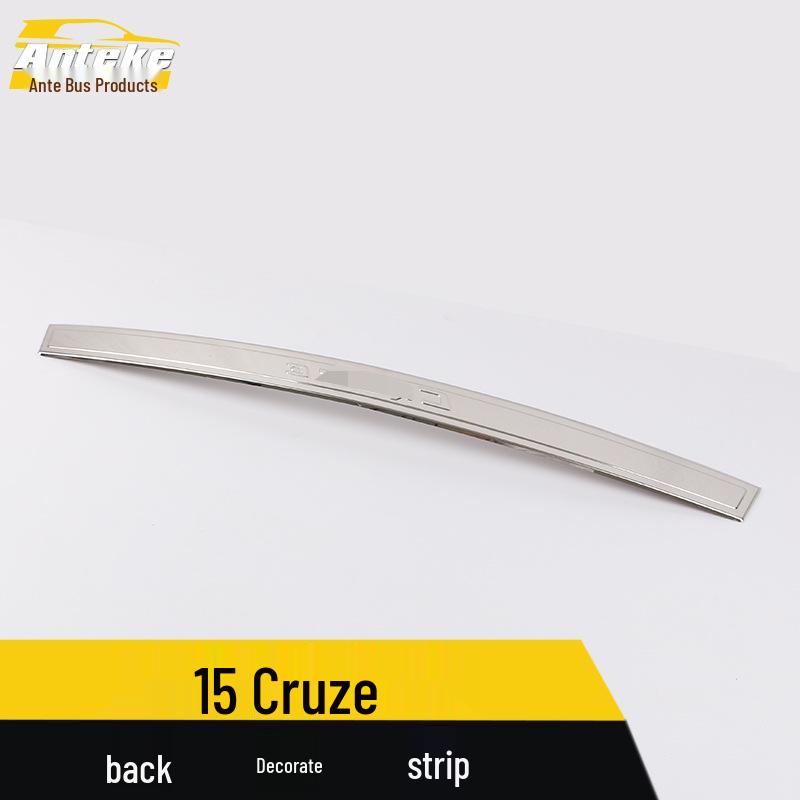 Compatible Cruze Rear Trim Decorative Strip & Tailgate Anti-Scratch Patch - Fits 15 Models