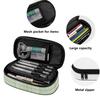 Stationery Pencil Case Smooth Zipper Large Capacity 300D Polyester with Main Compartment Mesh Pocket and Pen Slots for Students