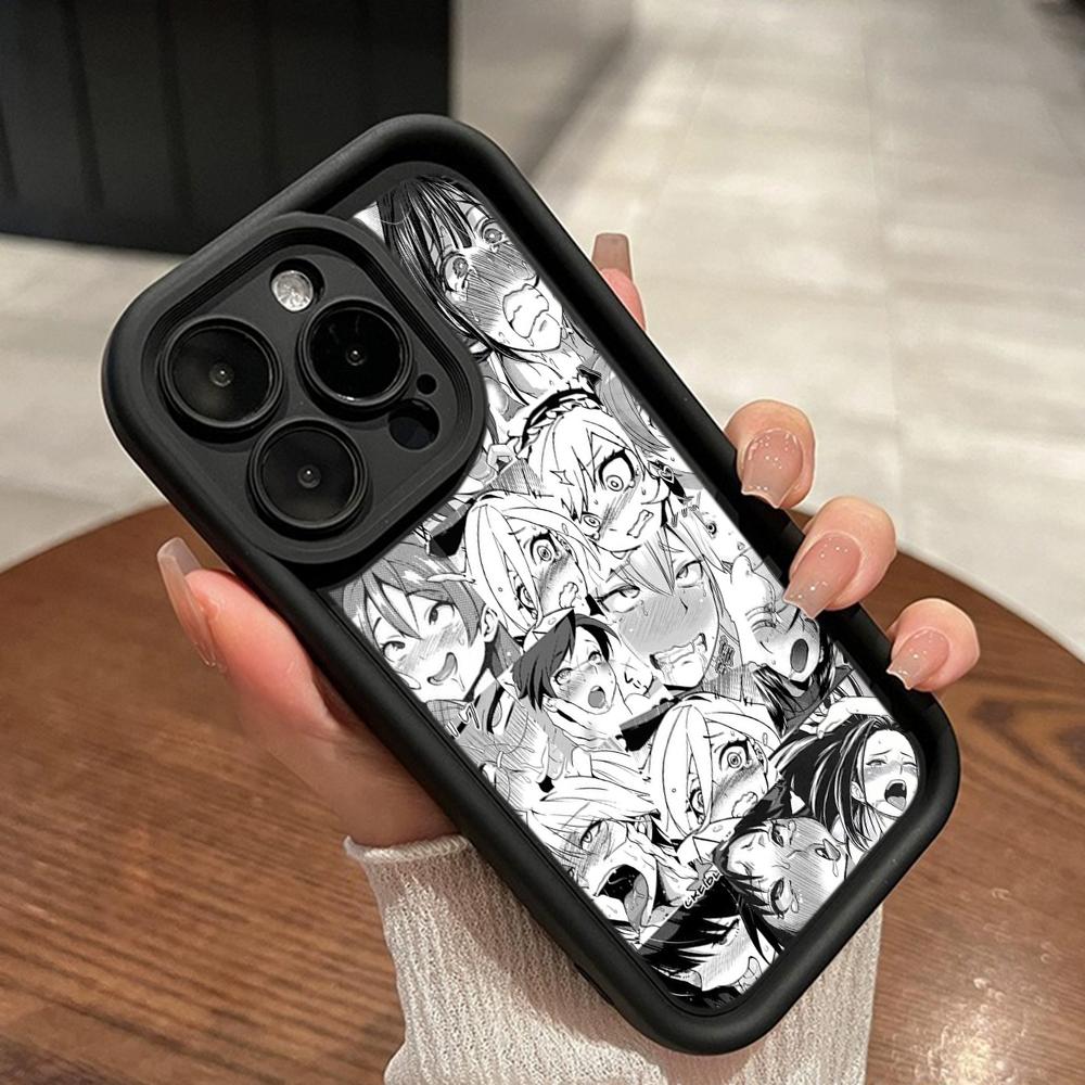 LZ1 Anime Girl Cartoon Japan Cute Drool Faces Silicone Phone Case for Xiaomi 11 Lite 14T Redmi 14C A3 Note 12 11 9 13 Pro Plus Shockproof Back Cover