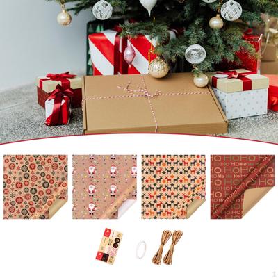 Weihnachtsgeschenkpapier Geschenkverpackung Klassisch Traditionell Verpackungsmaterialien Geschenk