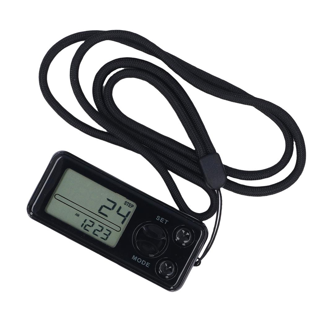 3D Schrittzähler zum Gehen LCD Hintergrundbeleuchtung Einfacher Schrittzähler Kalorienzähler mit Clip und Riemen 7