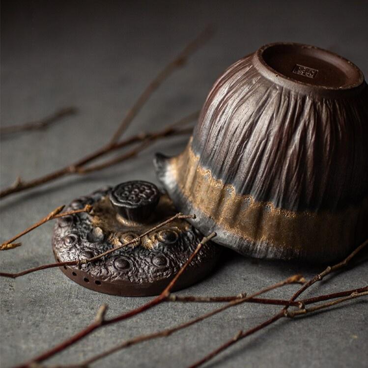 Japanese Style Kung Fu Tea Set Ceramic Quick Tea Cup Coarse Pot Two Cups