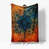 Vintage Floral Damask Throw Blanket Dark Teal Orange Paisley Decorative Sofa Bed Cover Cushion Home Decor