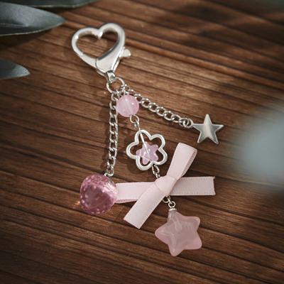 Cute Anti-lost Keychain, Sweet Bag, Small Pendant, Small Fresh Bow, Strawberry Buckle Pendant