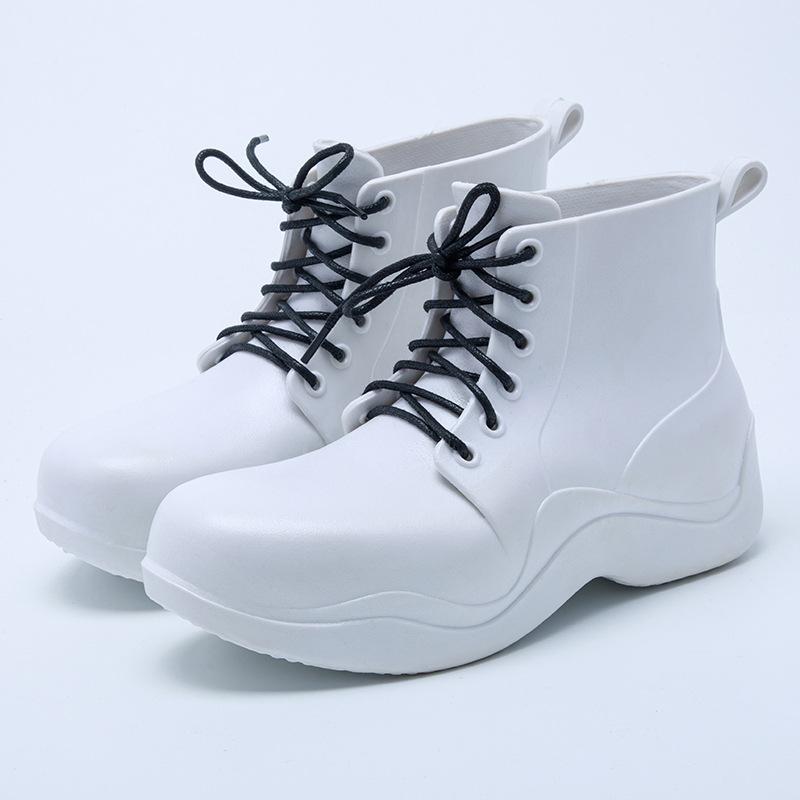 New medium tube rain shoes women's fashion water shoes wear non-slip medium tube water shoes adult short rain boots