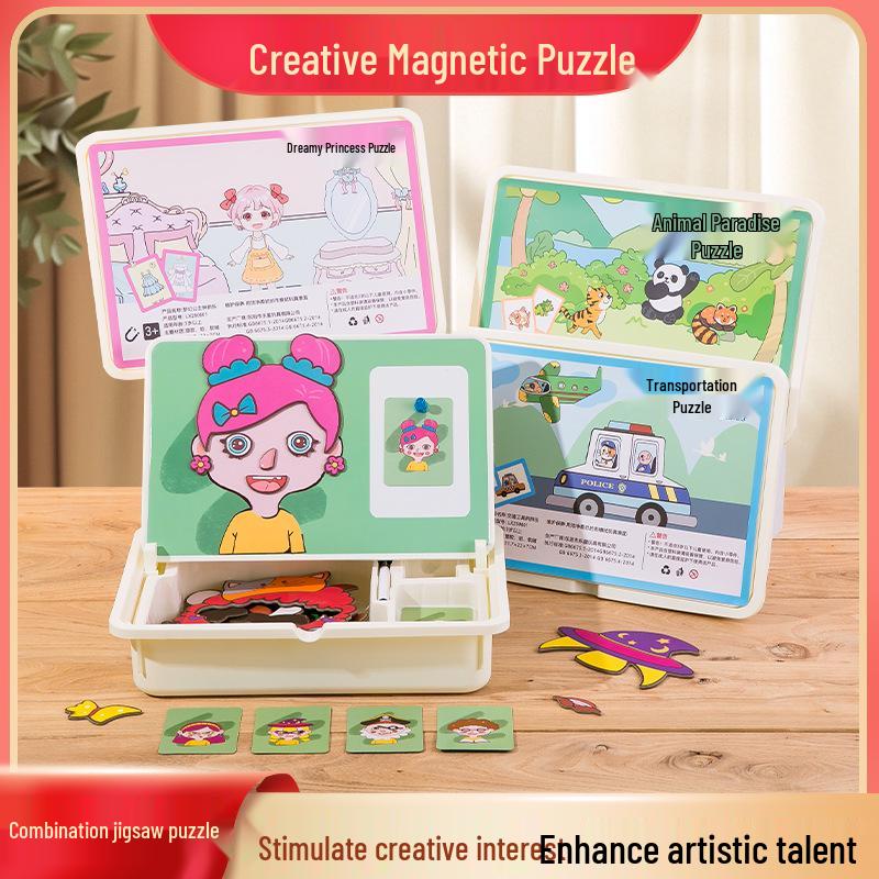 2025 Bestseller Magnetic Puzzle for Kids - Enhancing Intelligence & Early Education for 6-Year-Old Boys & Girls