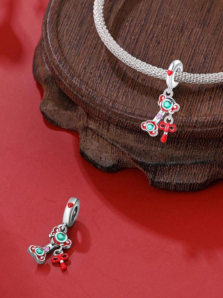 Charm Bead Component Copper Metal Colors Brand New Year Lion Dance Bead Component Designed For Authentic Original Bracelet High Quality Fine Jewelry