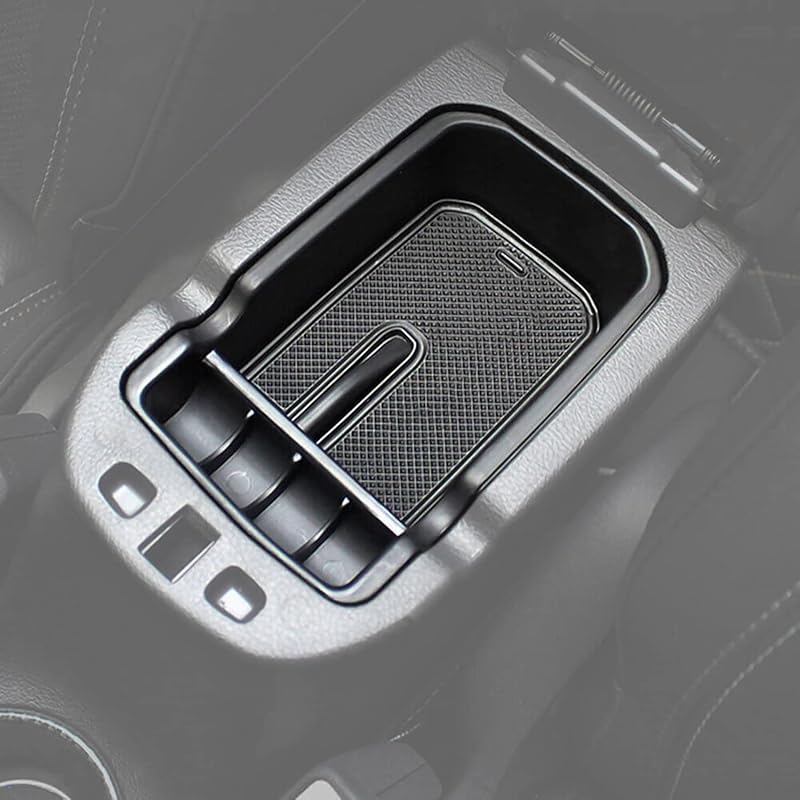 YOCTM Center Console Tray Armrest Auxiliary Glove Storage Box Compatible with Jeep Compass 2022 2023 2024 2025 Black interior accessory center Suitable for Compass Orga