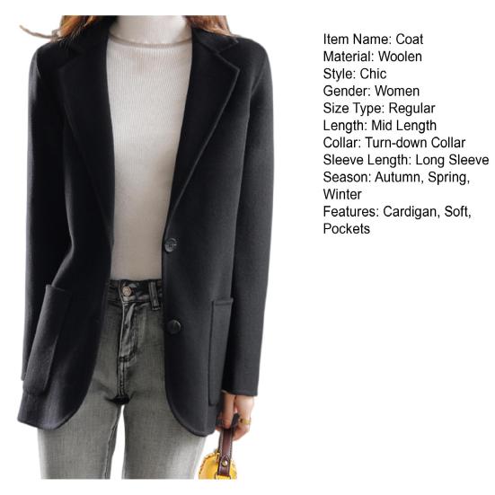 Women Winter Coat Solid Color Loose Lapel Thicken Cardigan Keep Warm Long