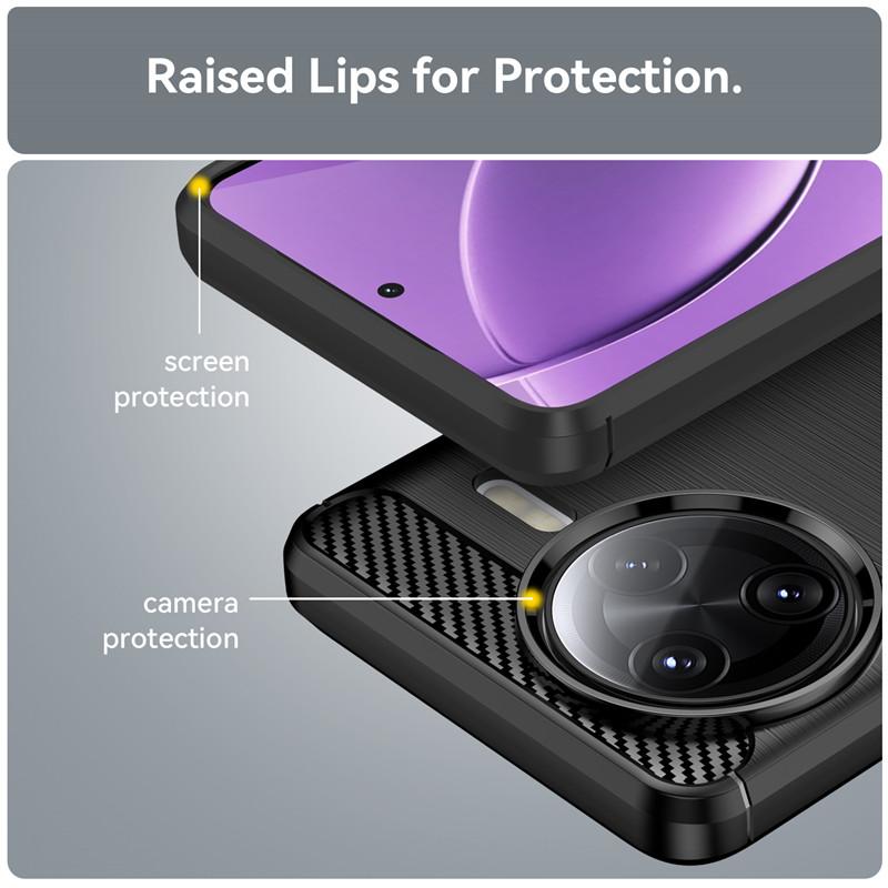 För Poco F7 Ultra 5G Skal För Xiaomi Poco F3 F4 F5 F6 F7 Pro Skydd Kolfiber Stötsäker Silikon Bumper För Poco F7 Ultra