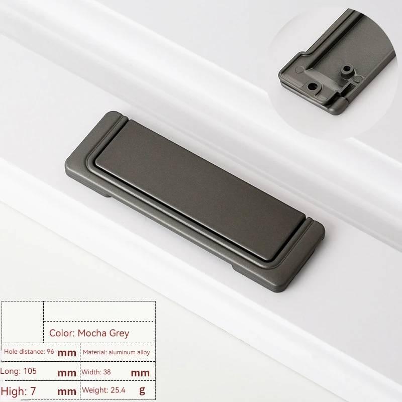 Flat Hidden Aluminum Alloy Cabinet Drawer Handle Minimalist Wardrobe Cupboard Pull Durable Modern Home Decor