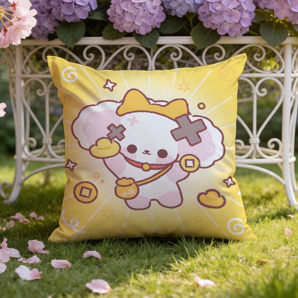 Cute N-Nono Cushion Cover Home & Car Dual-Scene Pillow Cover: Reversible for Premium Comfort