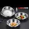 304 Stainless Steel Dinner  Plates Multipurpose Deep Plate Round Tray China Style Dining Plate