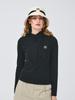 DOYOUKNOWMC Asymmetrical Ribbon Collar Black T-Shirt