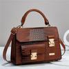 Frauen Umhängetaschen Handtasche Krokodil Muster PU Retro Einzelne Schulter Tasche Pendler Lagerung Satchel