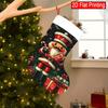 Christmas Decoration Fireplace Hanging Stocking 1pc Red Christmas Nutcracker Illustration Design 2D Flat Patte