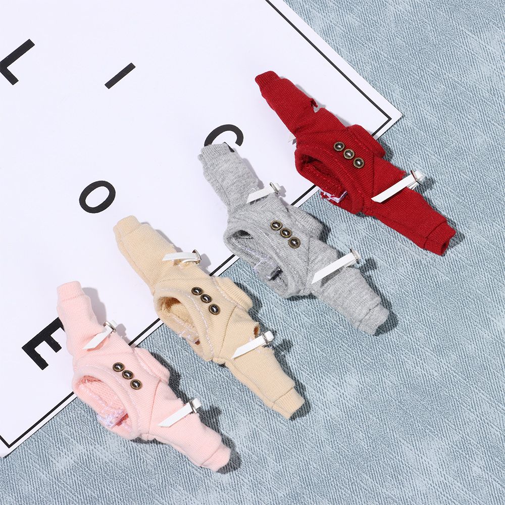 High Quality Kids Gift Toys 1/12 Dolls PU Leather Jackets Hoodies Doll Jeans Fashion Ripped Pants