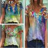 Women's Fashion Casual Short Sleeve V Neck Blouses & Shirts