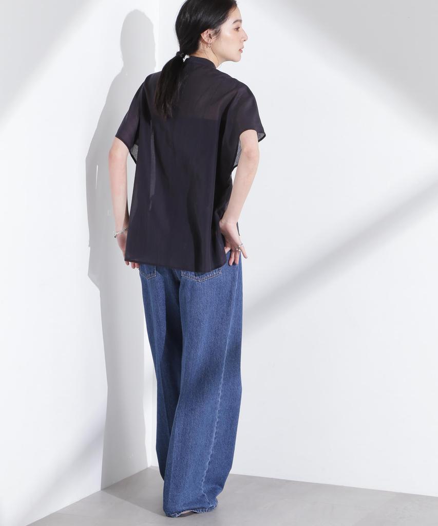 Nano Universe Poncho Design Size F Women's Shirt, 120, Navy, 669-5121311