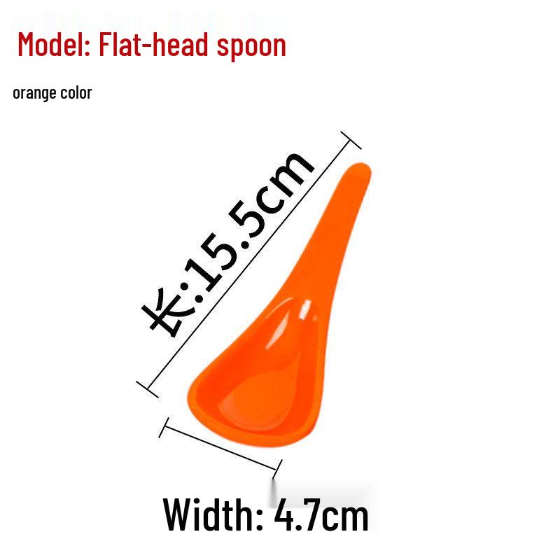 Xiangyuanmei Long Handle Colorful Melamine Soup Spoon - Imitation Porcelain for Hotel and Restaurant Use