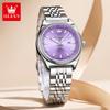 New Fashion Purple Dial Ladies Quartz Wristwatches Luxury Watch Women Waterproof Casual Dress Female Clock Montre Femme