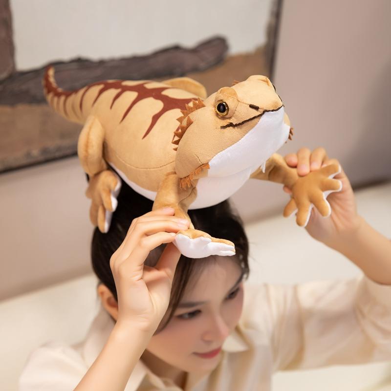 4254Cm Simulation Bartagame Wildtier Plüschtier Grün Braun Langer Schwanz Kissen Dekoration Geschenk für Männer
