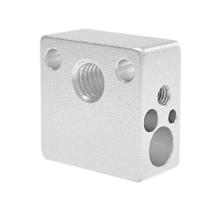 Aluminium Hotend Heizblock 3D-Drucker Hohe Temperaturen Heizblock Ersatz für MK8 Extruder Zubehör