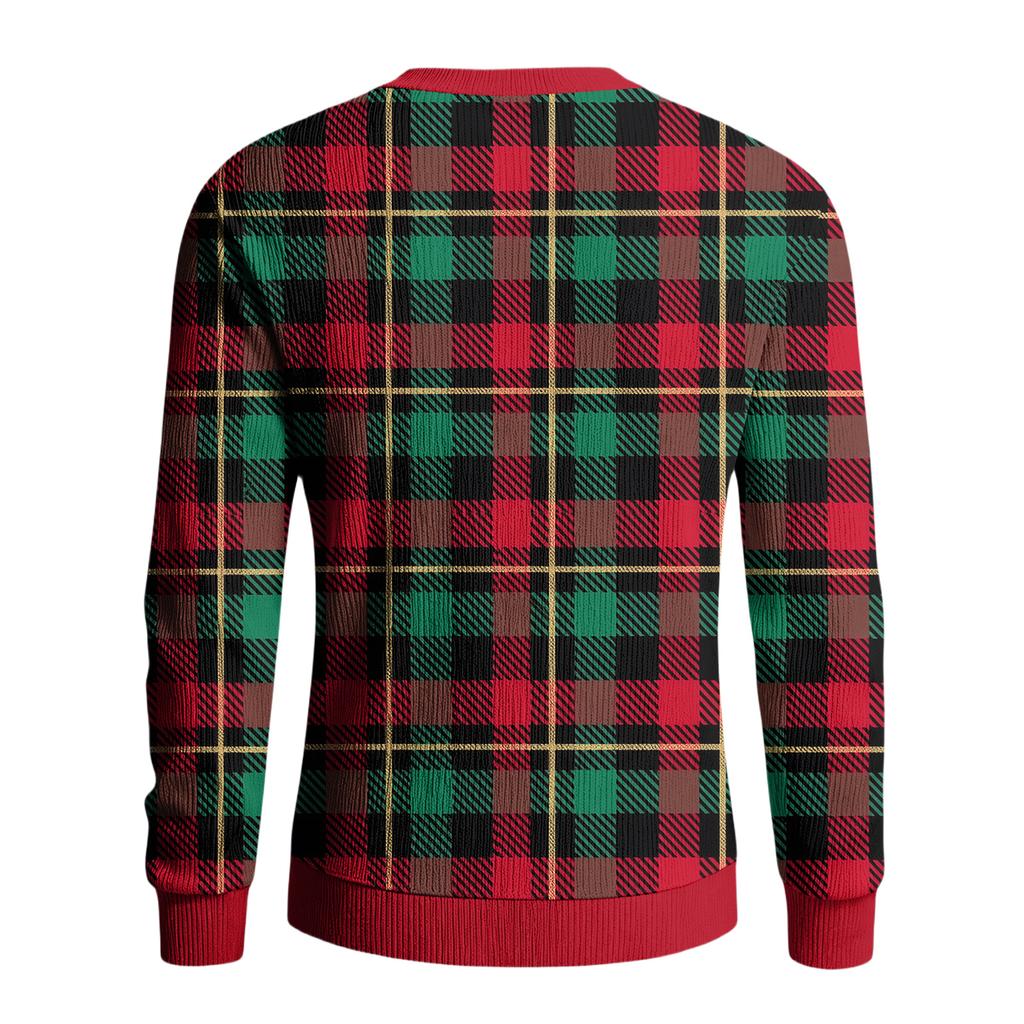 Men's Round Neck Long Sleeve Ribbed Knit Pullover