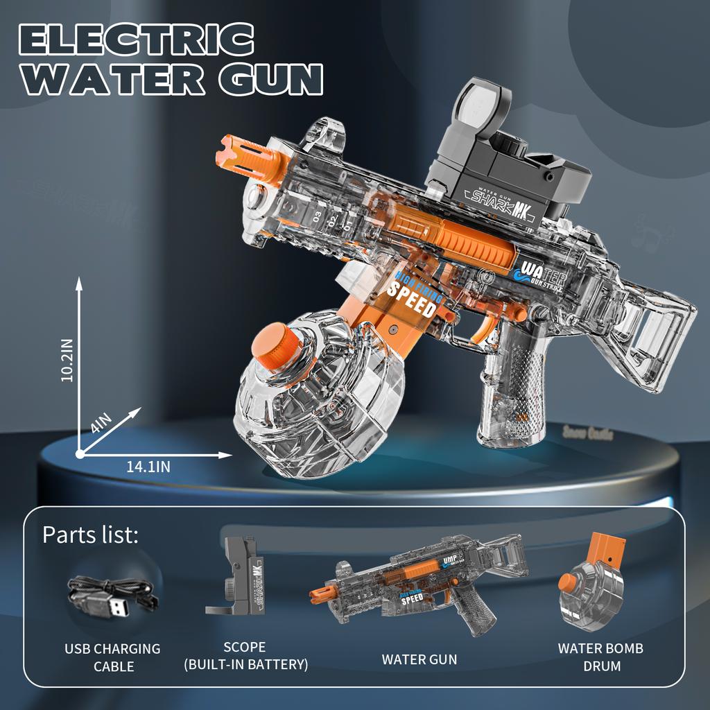 UMP45 Electric Water Guns For Adults Powerful Squirt Automatic Water Suction Water Blasters Summer  Beach Toy For Kids Gift