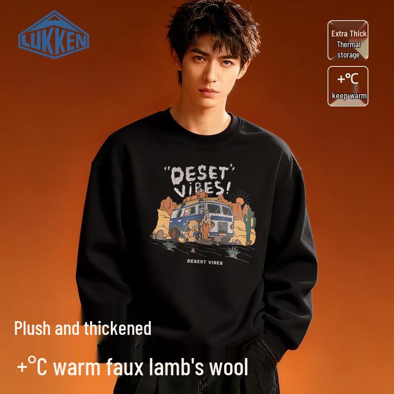 

LUKKEN Men s Fleece Lined Crew Neck Sweatshirt XL