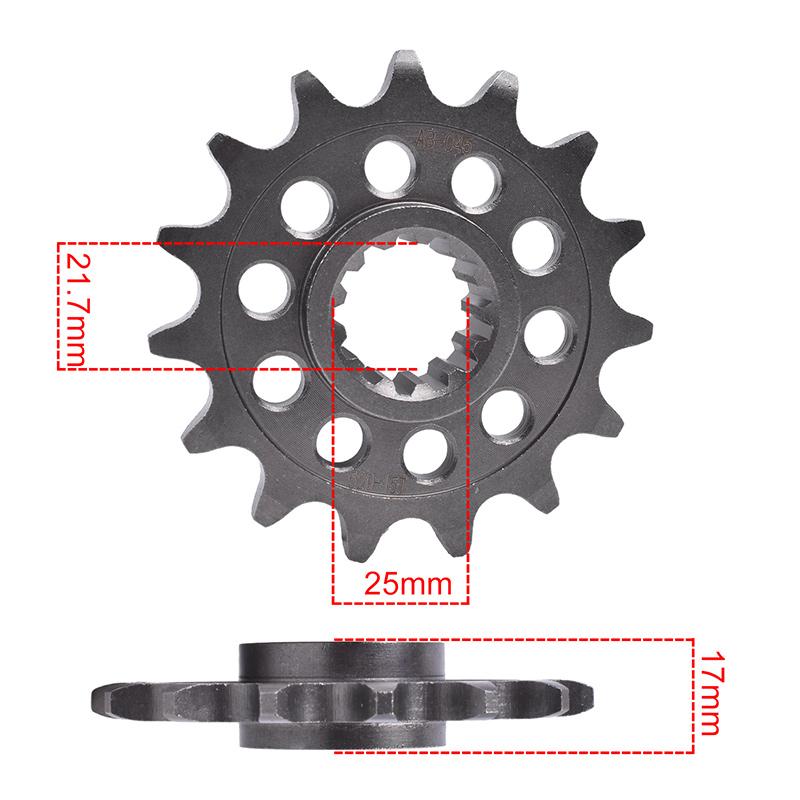 520 15T 40T Motor Bike Front Rear Sprocket Gear Wheel Cam for Honda CMX500 Rebel 2017- front 15T