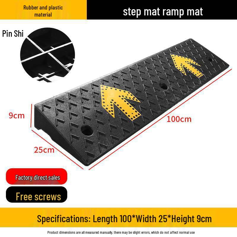 Heavy-Duty Rubber/Plastic Curb Ramp & Speed Bump Pad