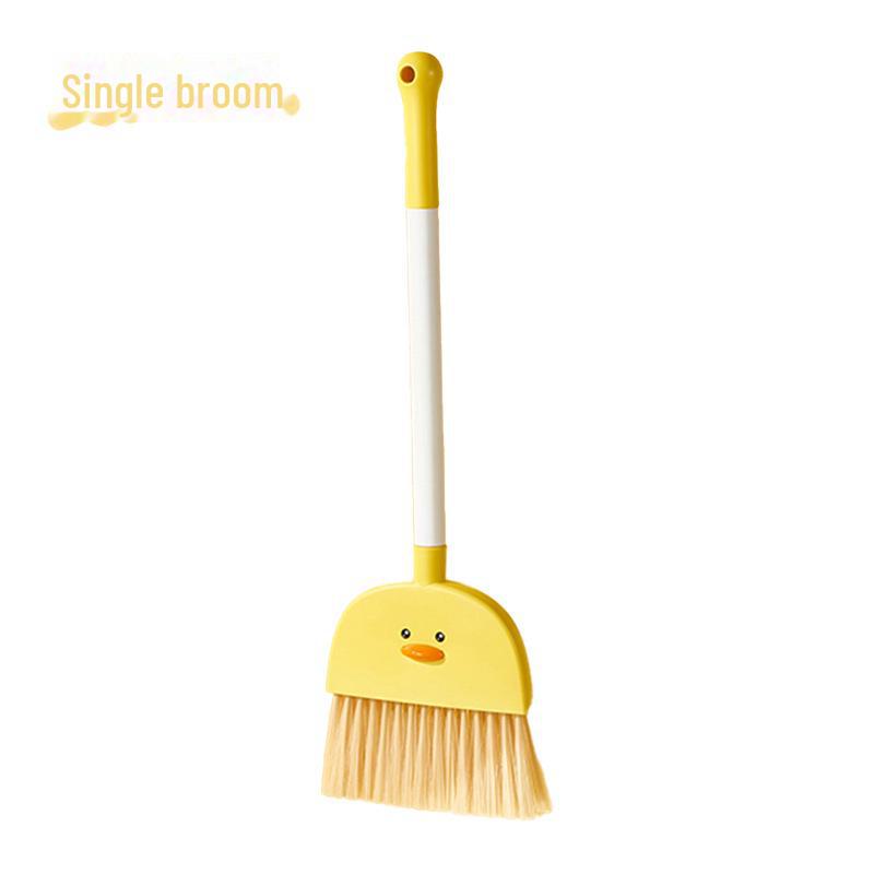 Kids' Yellow Duck Mini Broom & Dustpan Set - Adorable Sweeping Toy for Children